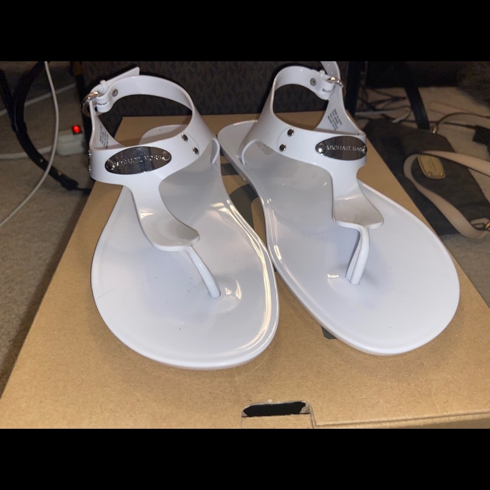 White Michael Kors Sandals